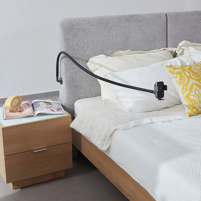 Float 160x200 Floating Queen Bed with Mobile Holder & Wireless Charger - Natural Oak & Grey - With 2-Year Warranty