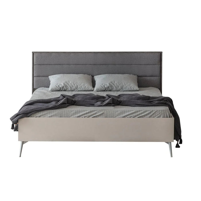 Gotham 150X200 Queen Bed With Upholstered Headboard - Grey