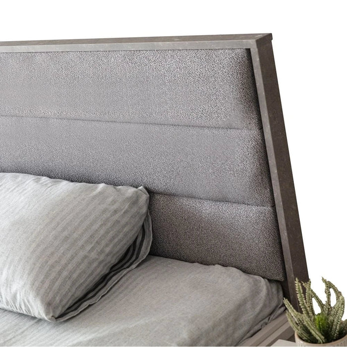 Gotham 150X200 Queen Bed With Upholstered Headboard - Grey