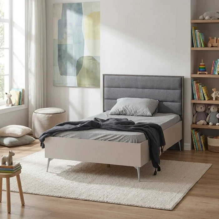 Gotham 120X200 Bed With Upholstered Headboard - Grey