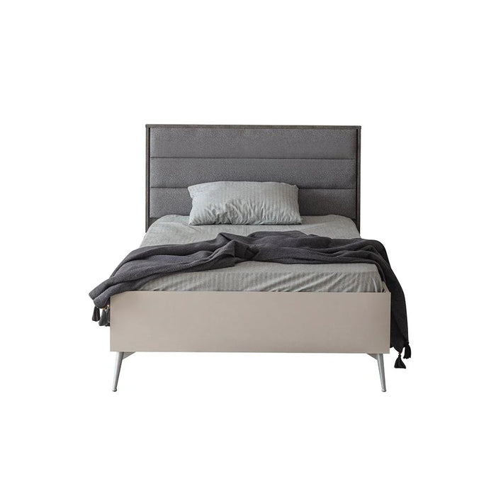 Gotham 120X200 Bed With Upholstered Headboard - Grey