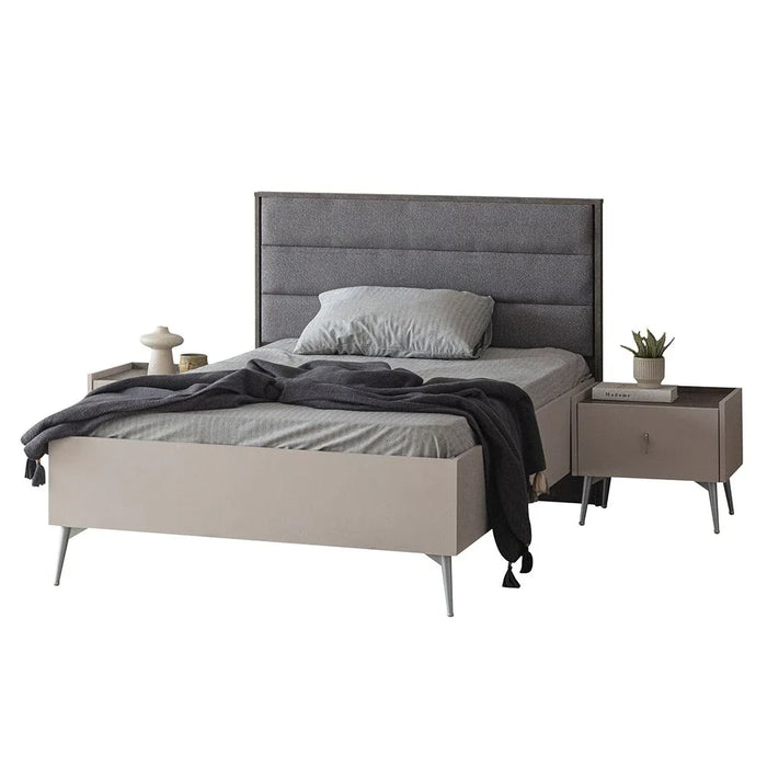 Gotham 120X200 Bed With Upholstered Headboard - Grey
