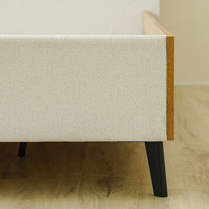 Amara 120X200 Upholstered  Bed - Oak/Beige
