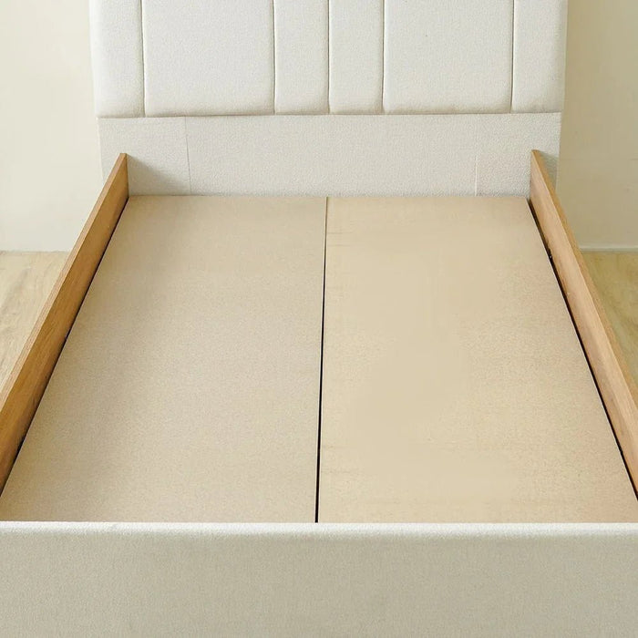 Amara 120X200 Upholstered  Bed - Oak/Beige
