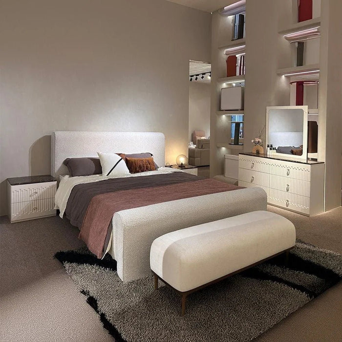 V2 Naples 150X200 Upholstered Queen Bed-Beige