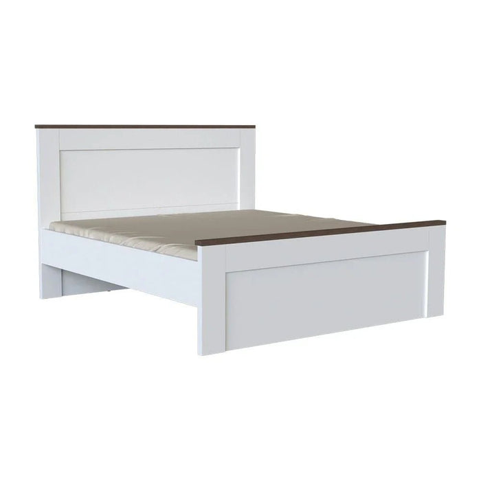 Pera 160 X 200 Queen  Bed - White/Light Oak