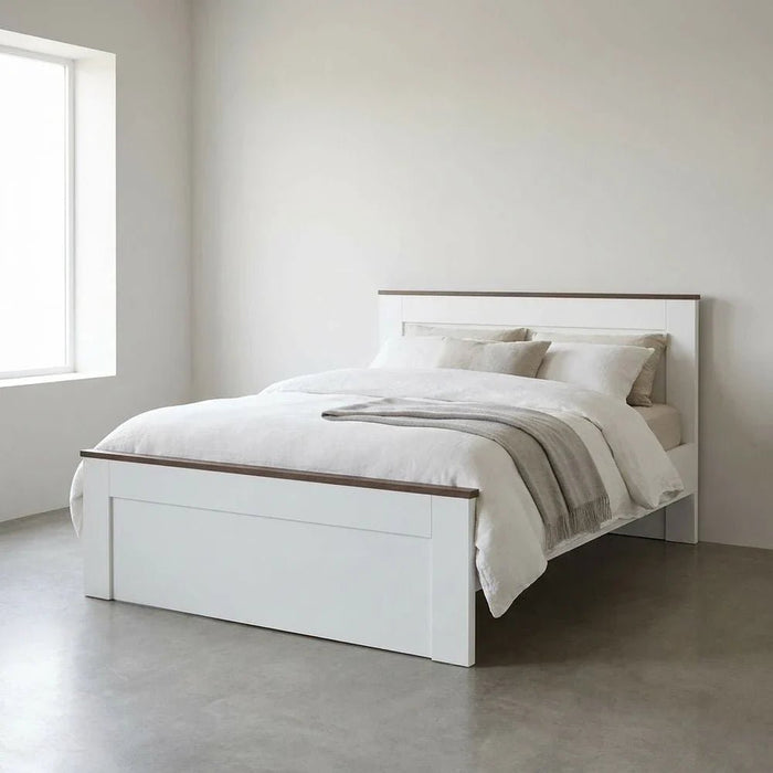 Pera 120 x 200 Single Bed - White/L Oak