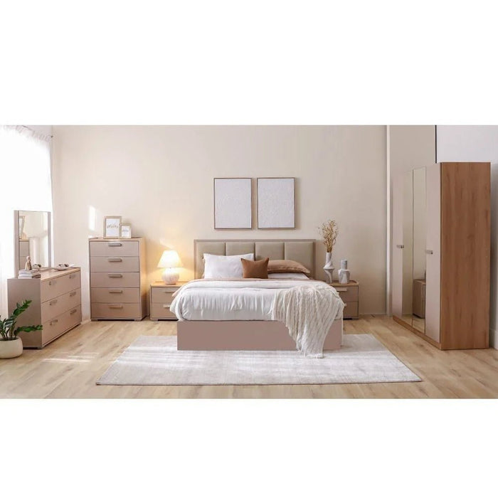 Cardano 150 x 200 Queen Bed with Hydraulic Underbed Storage Ð Beige