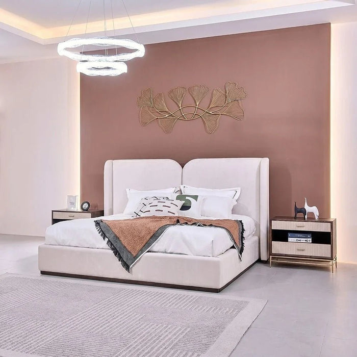 Atlanta 200X200 Upholsterd Super King Bed - Beige