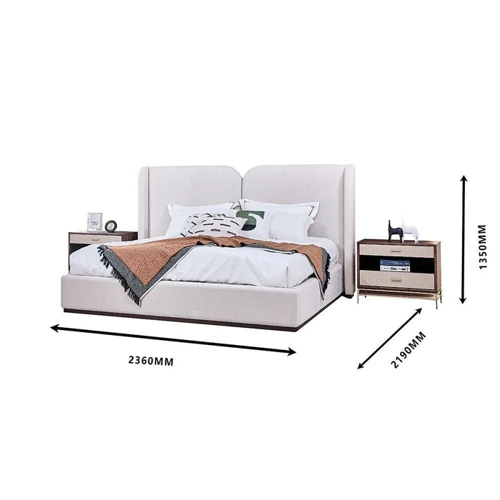 Atlanta 200X200 Upholsterd Super King Bed - Beige