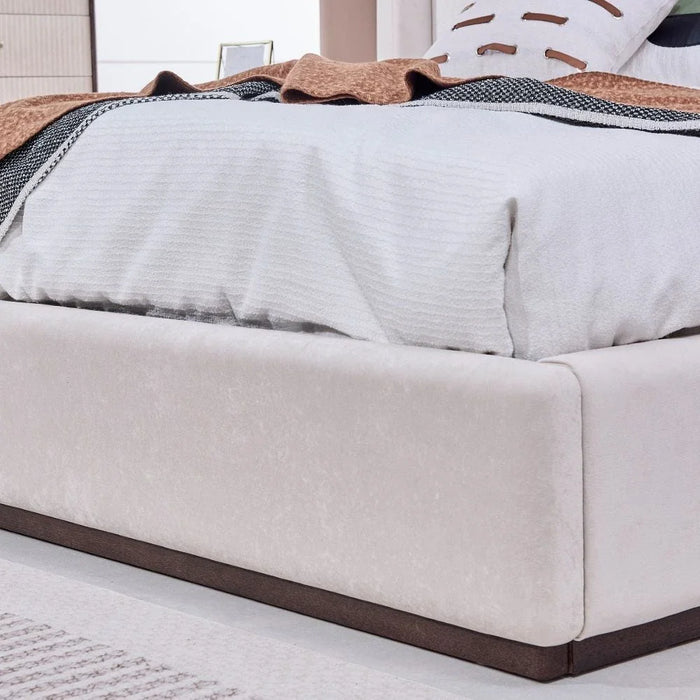 Atlanta 200X200 Upholsterd Super King Bed - Beige
