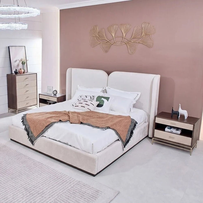 Atlanta 200X200 Upholsterd Super King Bed - Beige
