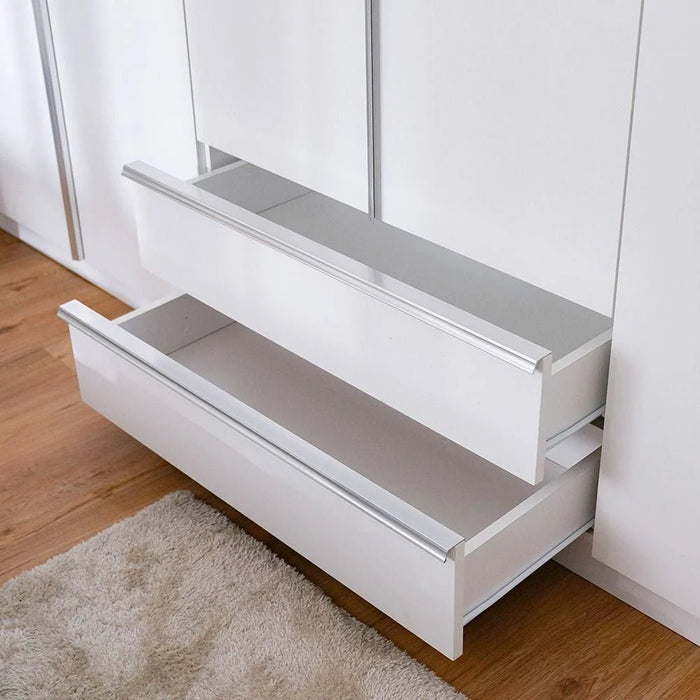 Brooklyn 6-Door Wardrobe - White - With 2-Year Warranty