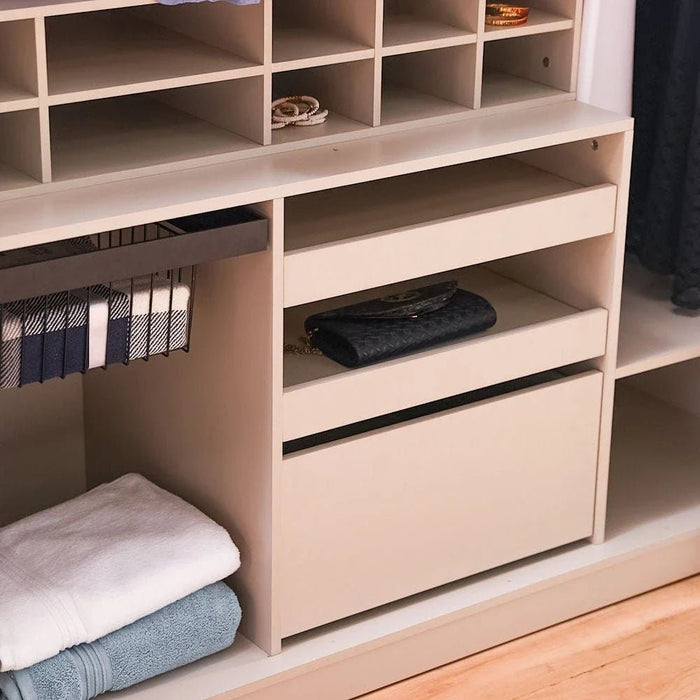 Defne 2-Meter Wardrobe-Cream/Black-With 5-Year Warranty