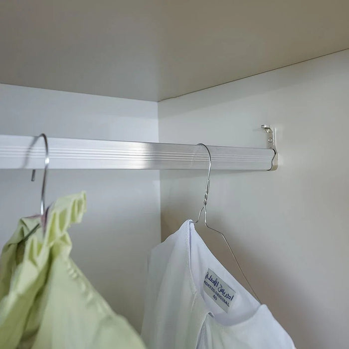 Defne 1-Meter Wardrobe - Cream/Black - With 5-Year Warranty