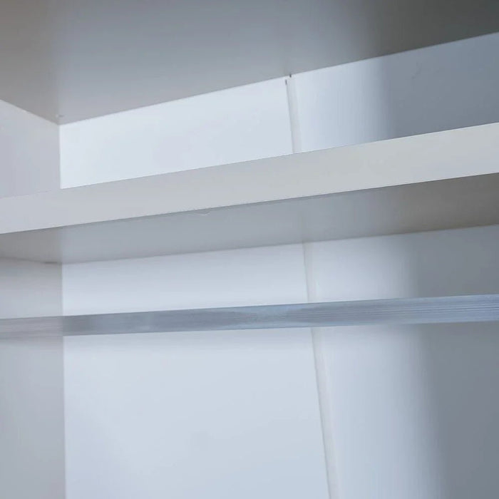 Defne 1-Meter Wardrobe - Cream/Black - With 5-Year Warranty