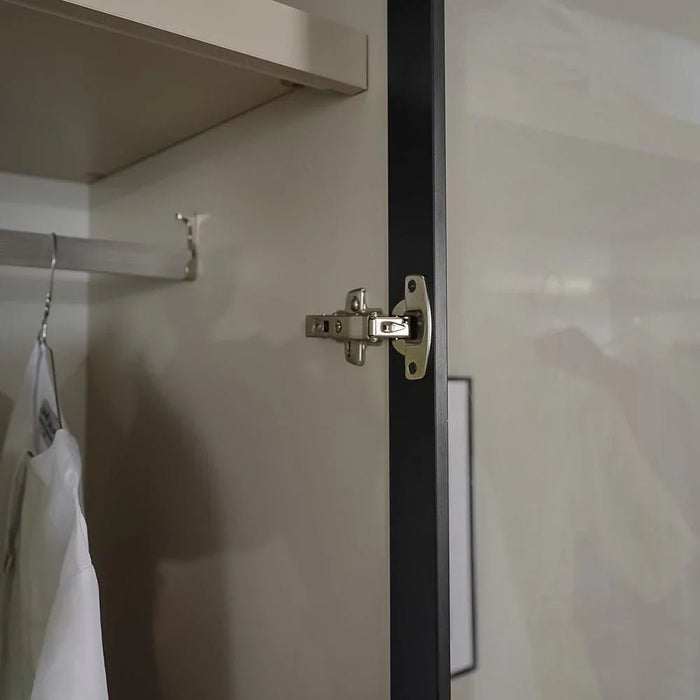 Defne 1-Meter Wardrobe - Cream/Black - With 5-Year Warranty