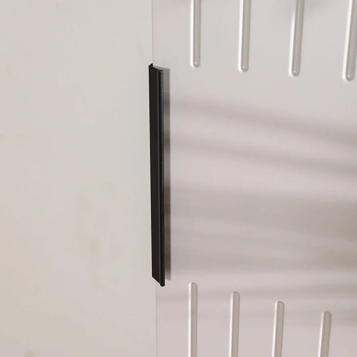 Defne Right-Door Wardrobe-Cream/Black-With 5-Year Warranty