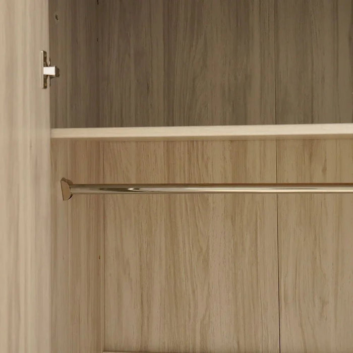 Olivos 6-Door Wardrobe-Ash Grey/Oak-With 2-Year Warranty