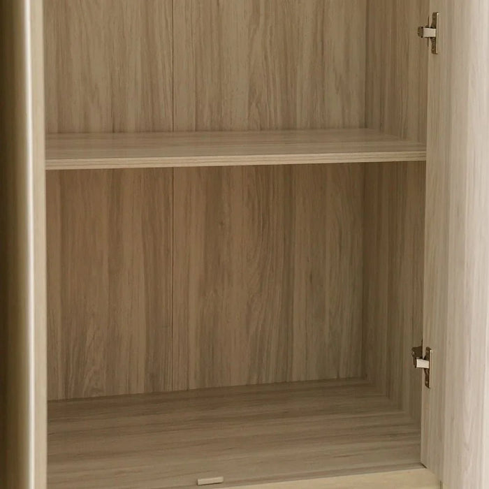 Olivos 6-Door Wardrobe-Ash Grey/Oak-With 2-Year Warranty
