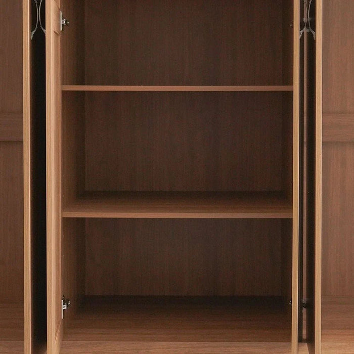 Zirco 6-Door Wardrobe-Brown Oak-With 2-Year Warranty