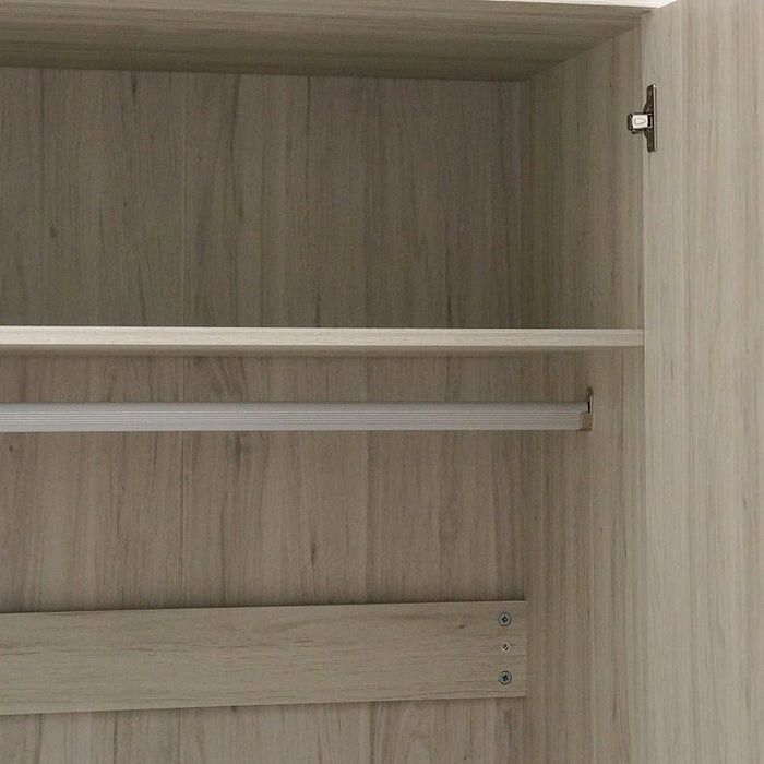 Zirco 6-Door Wardrobe-White Oak-With 2-Year Warranty