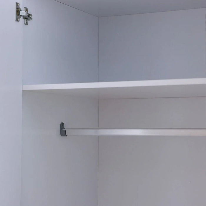 Pera 5 Door Wardrobe-White/Light Oak _ With 2-Year Warranty