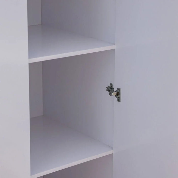 Pera 5 Door Wardrobe-White/Light Oak _ With 2-Year Warranty