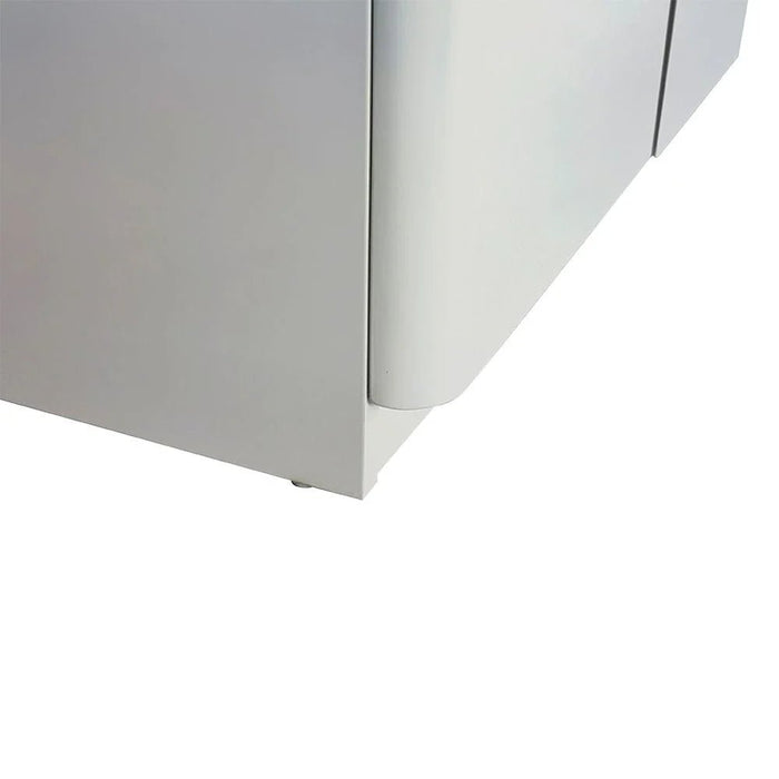 Santelmo 6-Door Wardrobe with Mirror-High Gloss Light Grey-With 2-Year Warranty
