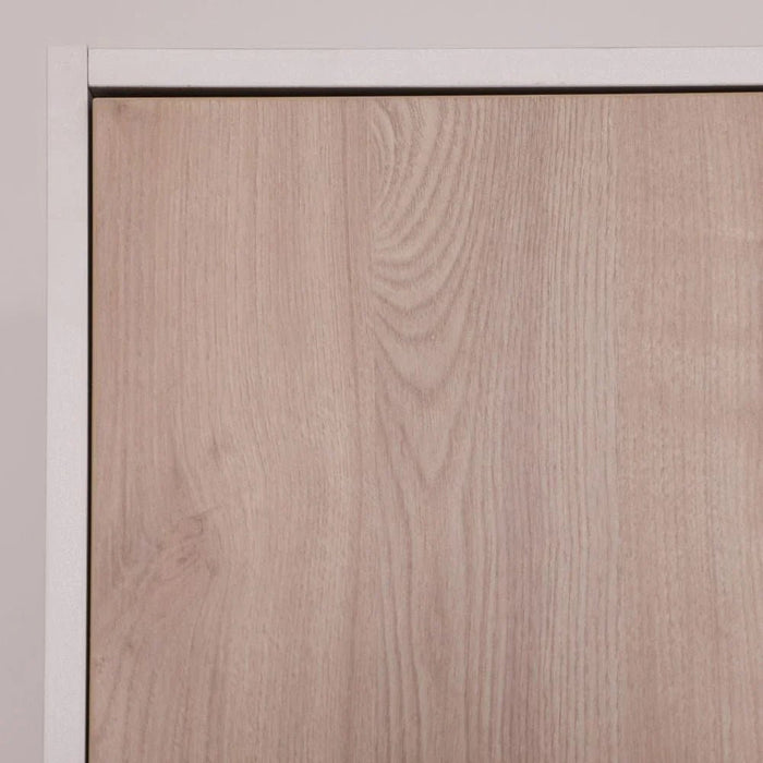 FrazerÊ 6 Door Wardrobe With 2 inner drawers-White/Natural oak