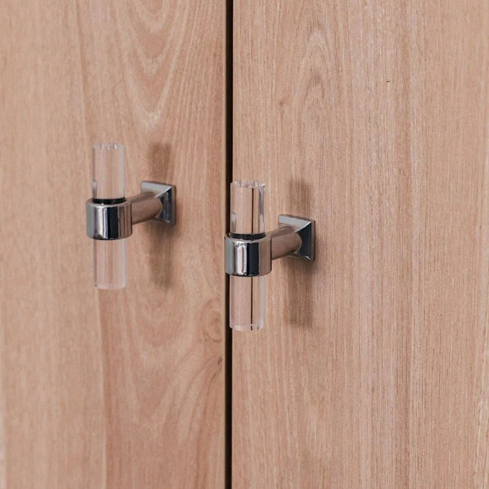 FrazerÊ 6 Door Wardrobe With 2 inner drawers-White/Natural oak