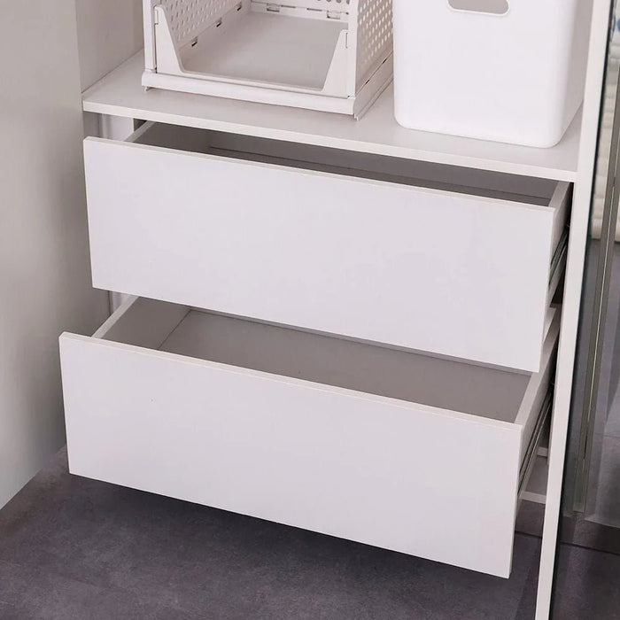 FrazerÊ 6 Door Wardrobe With 2 inner drawers-White/Natural oak