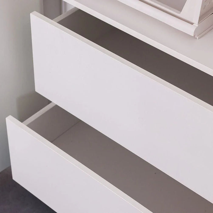 FrazerÊ 6 Door Wardrobe With 2 inner drawers-White/Natural oak