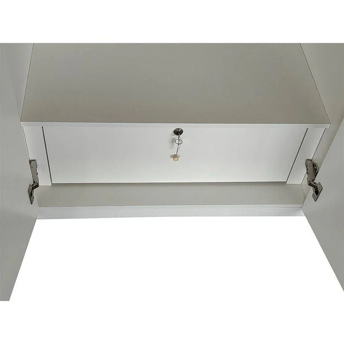 Naples 6-Door Wardrobe with Mirror-Beige-With 2-Year Warranty