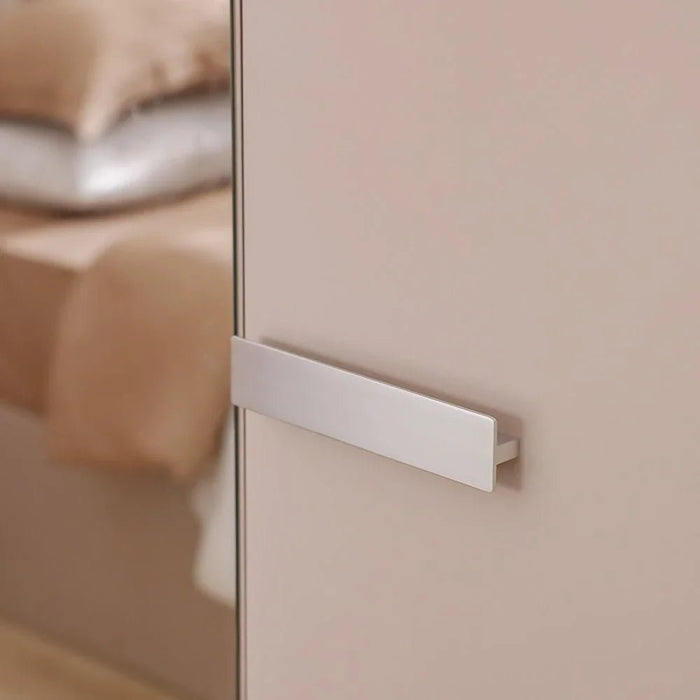 Cardano 4 Door Wardrobe With 2 Mirrors-Natural Oak/Champagne