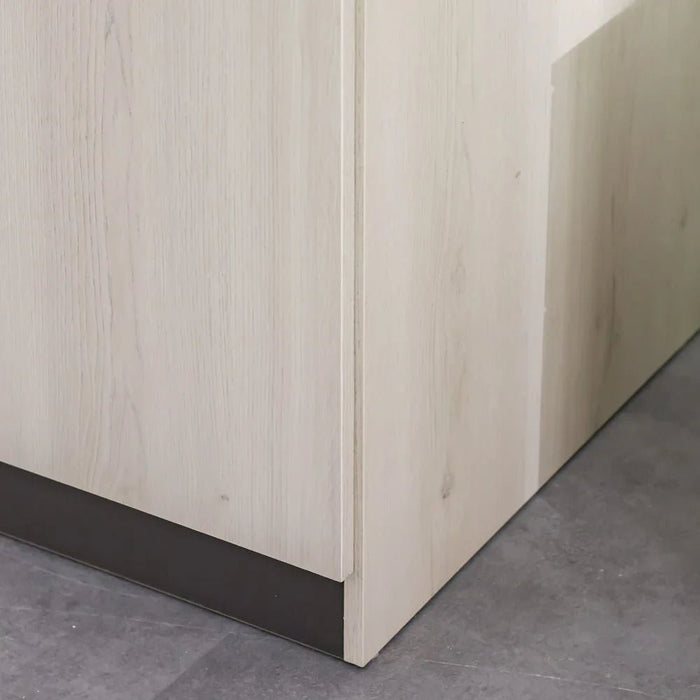 Pletora 2-Door Wardrobe with Mirror Inside - Grey Oak - With 2-Year Warranty