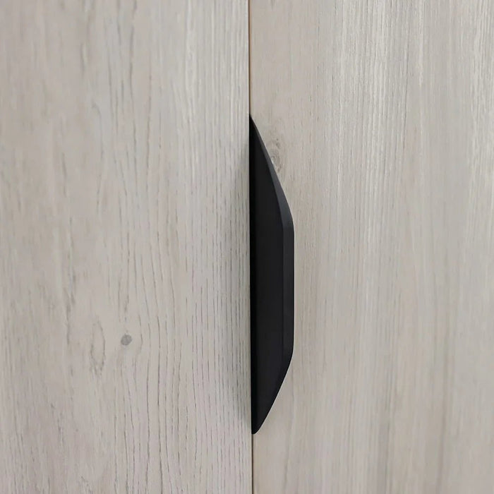 Pletora 2-Door Wardrobe with Mirror Inside - Grey Oak - With 2-Year Warranty