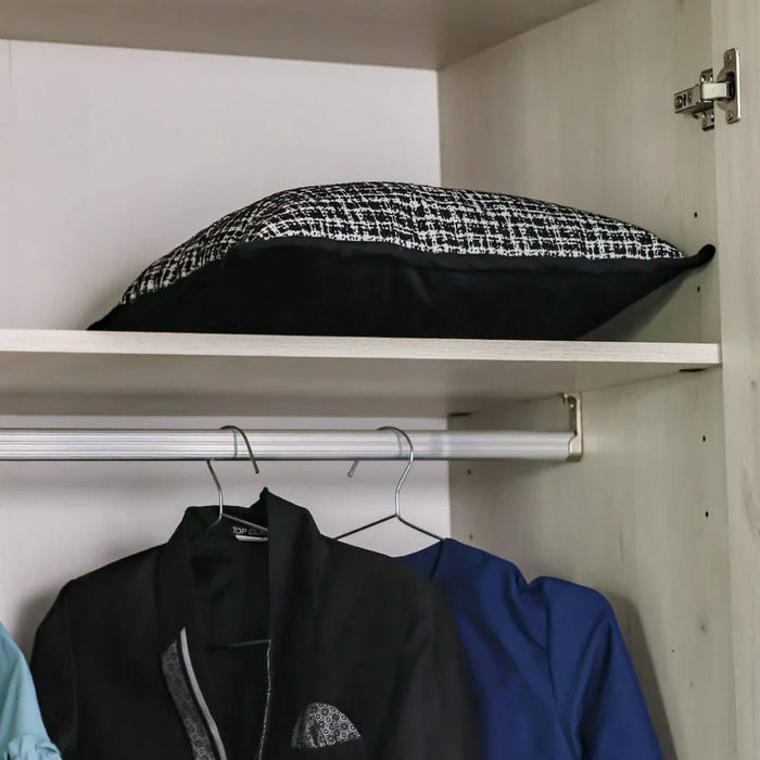 Pletora 3 Door Wardrobe With Mirror Inside-Grey Oak