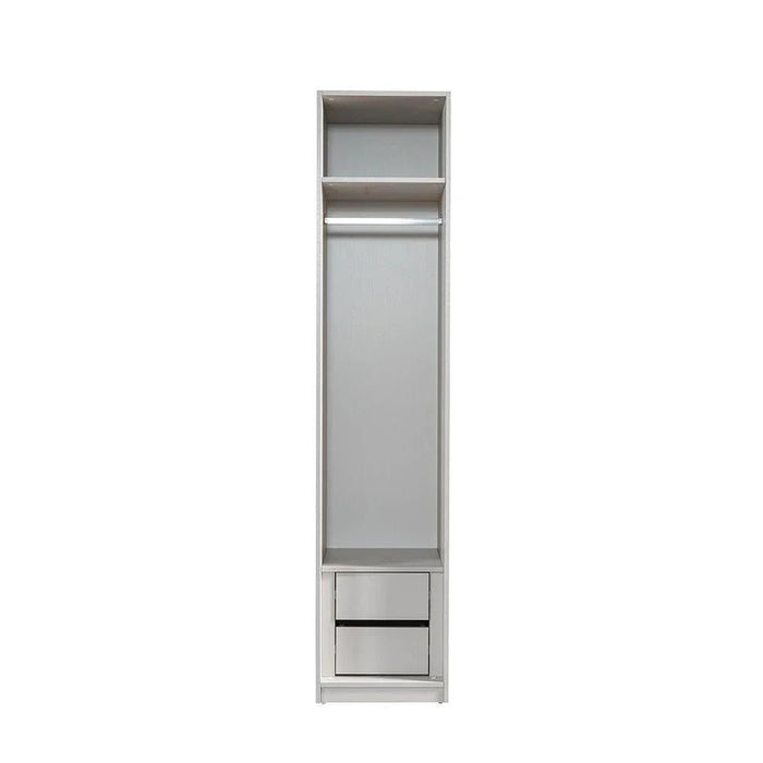 Infinity 1-Door Wardrobe with Hanger-Light Taupe-With 2-Year Warranty
