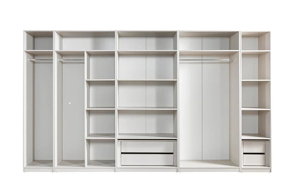 Infinity 2-Door Wardrobe with Shelves - Light Taupe - With 2-Year Warranty