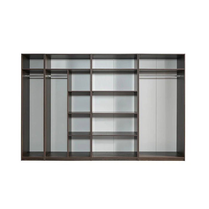 Infinity 2-Door Wardrobe with Hanger-Dark Walnut-With 2-Year Warranty