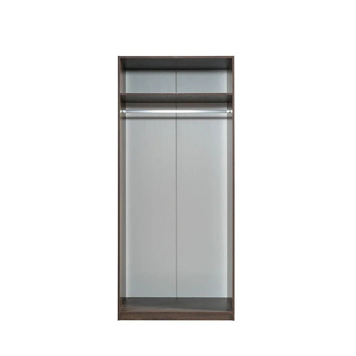 Infinity 2-Door Wardrobe with Hanger-Dark Walnut-With 2-Year Warranty