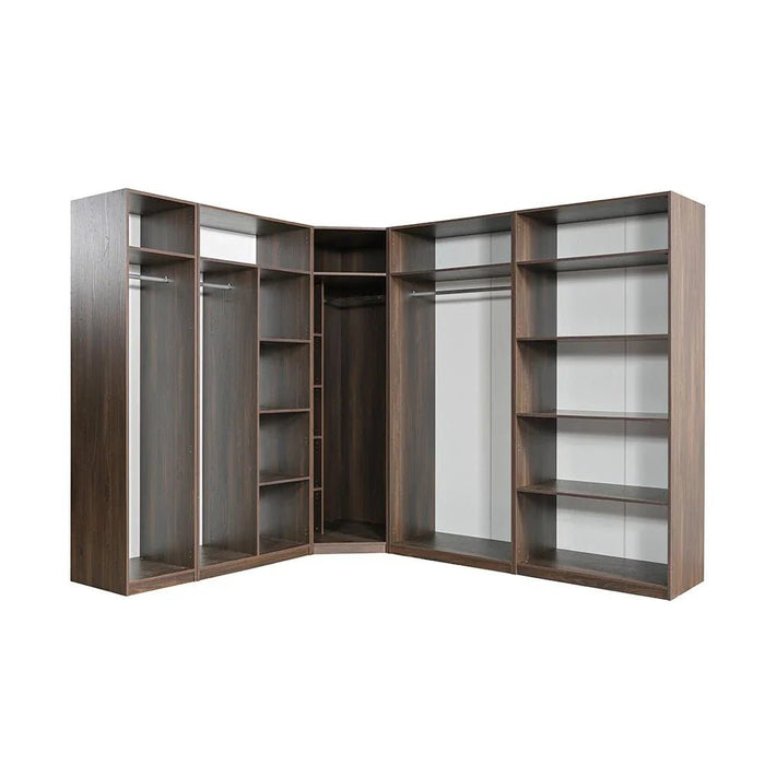 Infinity 2-Door Wardrobe with Hanger-Dark Walnut-With 2-Year Warranty
