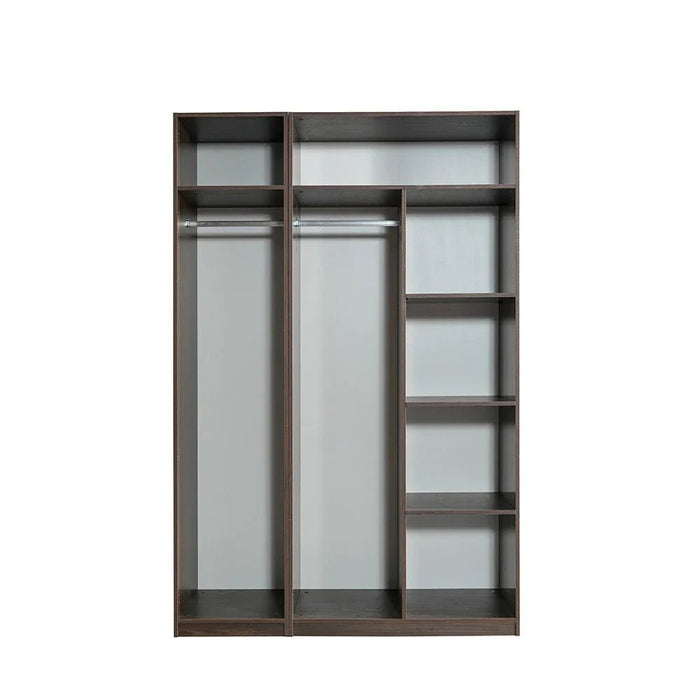 Infinity 2-Door Wardrobe with Hanger and Shelves-Dark Walnut-With 2-Year Warranty