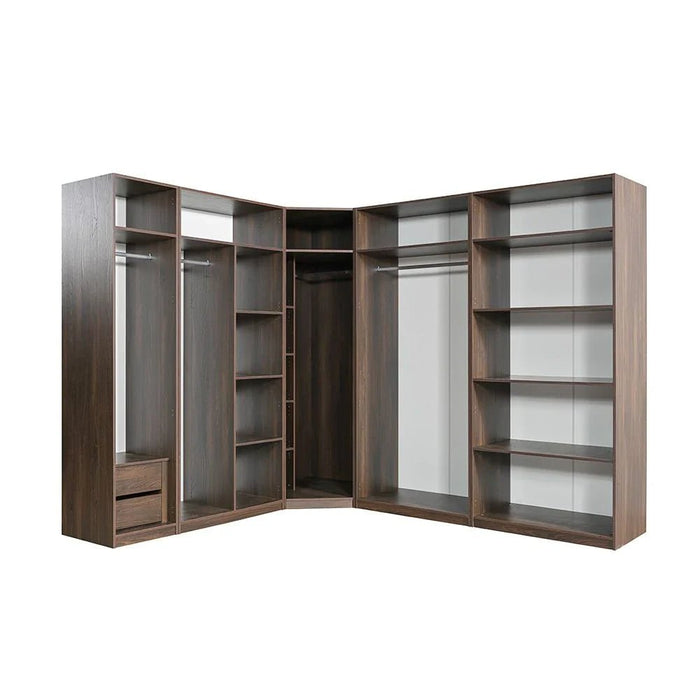 Infinity Set of 2 Drawers Internal Module for 1-Door Wardrobe-Dark Walnut-With 2-Year Warranty