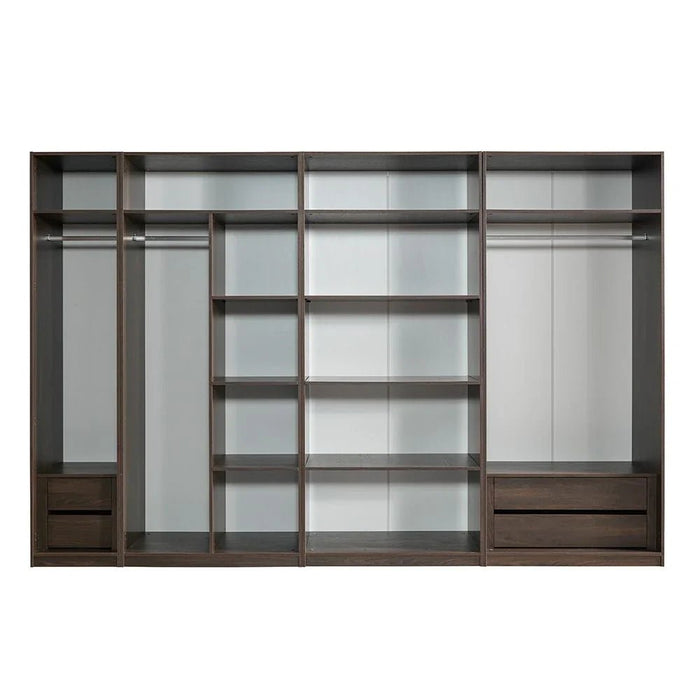 Infinity Set of 2 Drawers Internal Module for 1-Door Wardrobe-Dark Walnut-With 2-Year Warranty