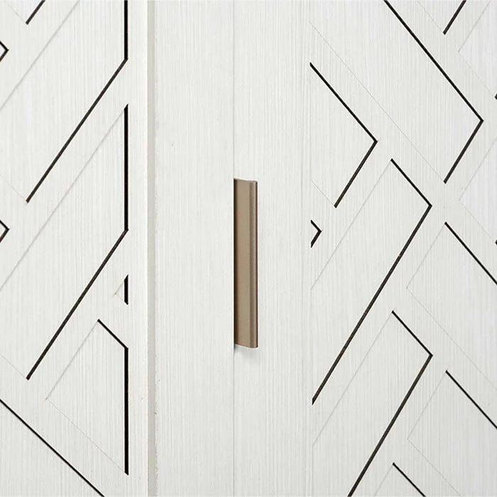 Casablanca 6 Door Wardrobe With 2 Drawers & Mirrors-White Oak