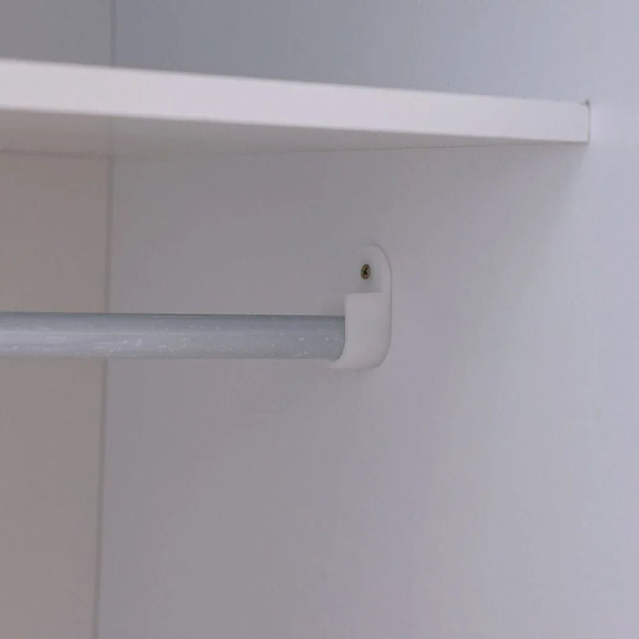 Supreme 4-Door Wardrobe with Mirror-White-With 2-Year Warranty