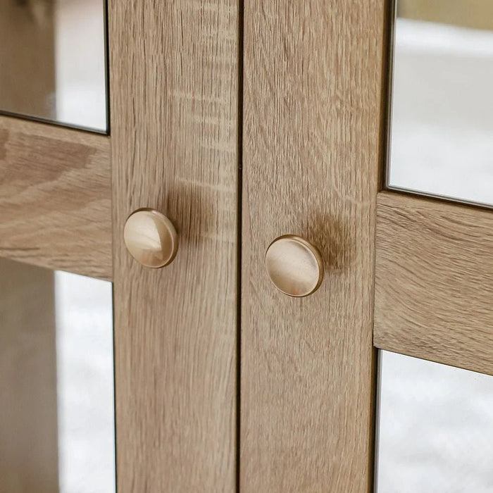Monro 6-Door Wardrobe with Mirrors - Natural Oak - With 2-Year Warranty