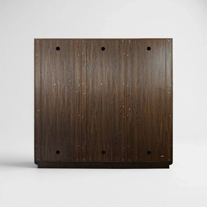 Oboro 6 Door Wardrobe With 2 Mirrors - Walnut/Beige